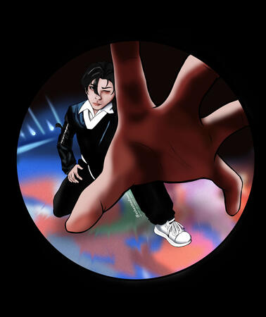 Lee Know Karma outfit drawing