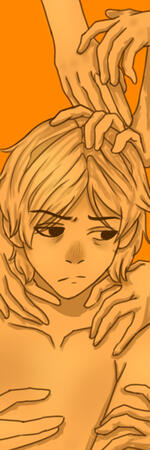 Orange bookmark drawing